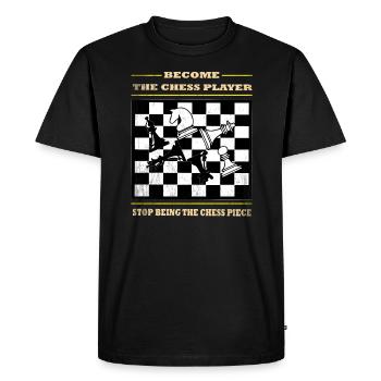 Joueur d’échecs Tournoi d’échecs d’échiquier - T-shirt Premium bio Homme - noir - Devant - Nico (187cm)