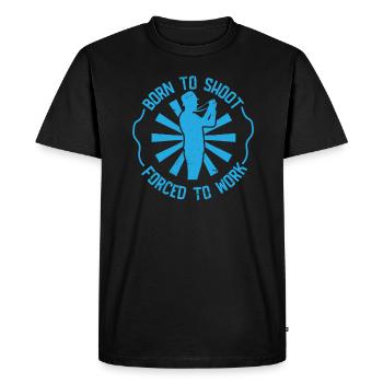Photographer Photos Photo Cameraman Paparazzo - Men's Premium Organic T-Shirt - black - Front - Nico (187cm)