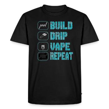 E-Cigarettes E-Shisha Smoking Vaping Liquide - T-shirt Premium bio Homme - noir - Devant - Nico (187cm)