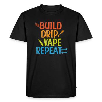 E-Cigarettes E-Shisha Smoking Vaping Liquide - T-shirt Premium bio Homme - noir - Devant - Nico (187cm)