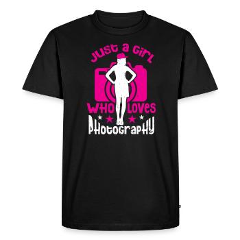 Photographer Photos Photo Cameraman Paparazzo - Men's Premium Organic T-Shirt - black - Front - Nico (187cm)