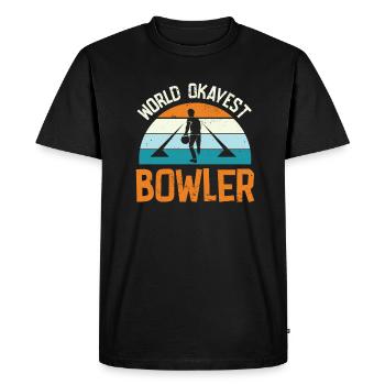 Bowling Bowling Ball Bowling Alley Strike - T-shirt Premium bio Homme - noir - Devant - Nico (187cm)