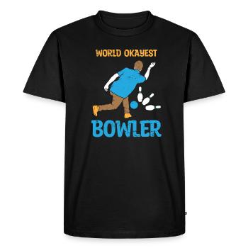 Bowling Bowling Ball Bowling Alley Strike - T-shirt Premium bio Homme - noir - Devant - Nico (187cm)