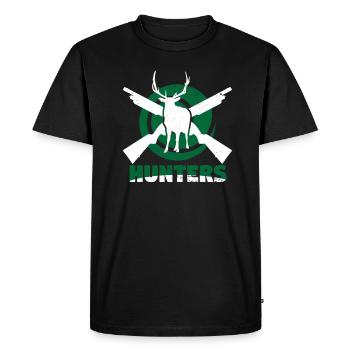 Hunter Hunting Hunting Game Hunting Shooting Rifle - Men's Premium Organic T-Shirt - black - Front - Nico (187cm)