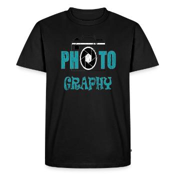 Photographer Photography Camera Photos - Men's Premium Organic T-Shirt - black - Front - Nico (187cm)