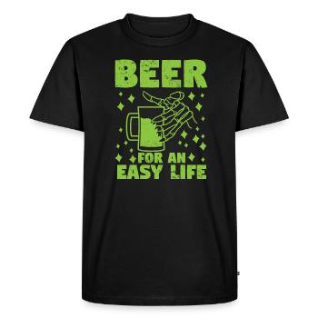 Beer Beer Drinker Party Pub Alcohol - Men's Premium Organic T-Shirt - black - Front - Nico (187cm)