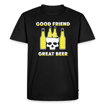 Beer Beer Drinker Party Pub Alcohol - Men's Premium Organic T-Shirt - black - Front - Nico (187cm)