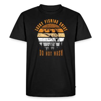 Pêcheur Pêcheur Pêche Canne à pêche Pêche Pêcheur - T-shirt Premium bio Homme - noir - Devant - Nico (187cm)