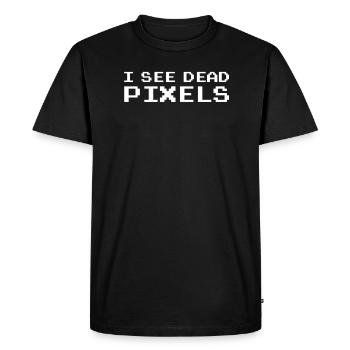 I See Dead Pixels For All Computer Fans - Men's Premium Organic T-Shirt - black - Front - Nico (187cm)