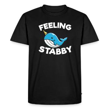Se sentir poignardé pour tous les amoureux et les partisans des baleines - T-shirt Premium bio Homme - noir - Devant - Nico (187cm)