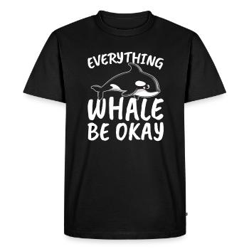 Everything Whale Be Okay for All Whale Lover and - Men's Premium Organic T-Shirt - black - Front - Nico (187cm)