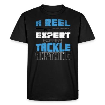 Fishing Angler Fishing Fishing Rod Fishing Fish - Men's Premium Organic T-Shirt - black - Front - Nico (187cm)