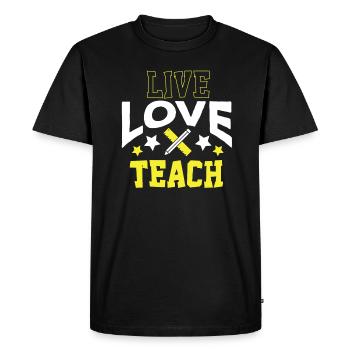 Teacher Primary School Teacher Secondary School Teacher - Men's Premium Organic T-Shirt - black - Front - Nico (187cm)