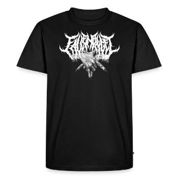 Ange déchu Ange déchu Lucifer Mains Logo - T-shirt Premium bio Homme - noir - Devant - Nico (187cm)