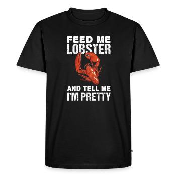 Nourrissez-moi avec des crustacés et dites-moi que - T-shirt Premium bio Homme - noir - Devant - Nico (187cm)