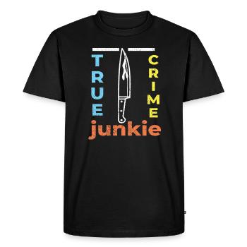 True Crime Junkie Criminal Cases Crime Série policière - T-shirt Premium bio Homme - noir - Devant - Nico (187cm)