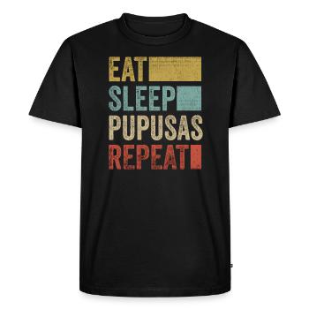 Essen Schlaf Pupusas El Salvador Essen Pupusas - Männer Premium Bio T-Shirt - Schwarz - Vorne - Nico (187cm)