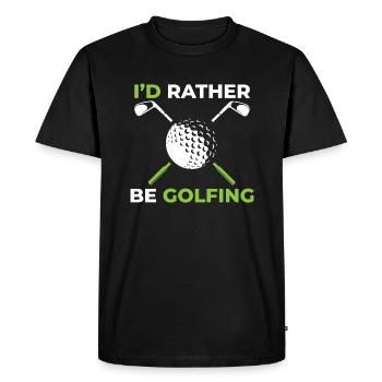 Golf golfeur club de golf balle de golf terrain de golf - T-shirt Premium bio Homme - noir - Devant - Nico (187cm)