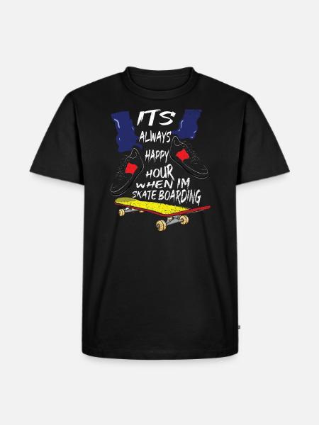 Skateboard Skater Skateborder - Men's Premium Organic T-Shirt - black