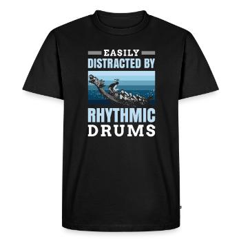 Easily deflectable rhythmic drums for - Men's Premium Organic T-Shirt - black - Front - Nico (187cm)