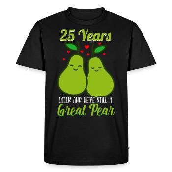25 ans de mariage marié - T-shirt Premium bio Homme - noir - Devant - Nico (187cm)