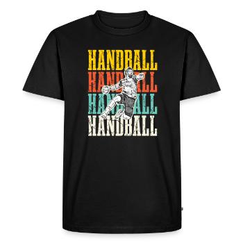 Conception du handball Handball pour les amateurs de sport - T-shirt Premium bio Homme - noir - Devant - Nico (187cm)