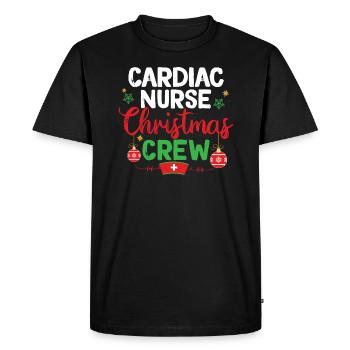 Cardiac Nurse Christmas Crew Cardiac Nursing - Men's Premium Organic T-Shirt - black - Front - Nico (187cm)