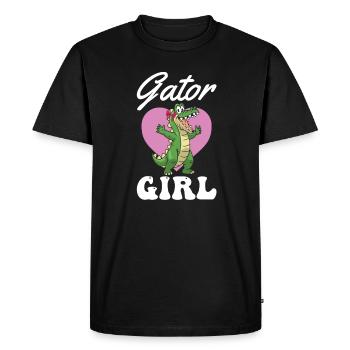 Gator Girl pour tous les fans d’alligator - T-shirt Premium bio Homme - noir - Devant - Nico (187cm)