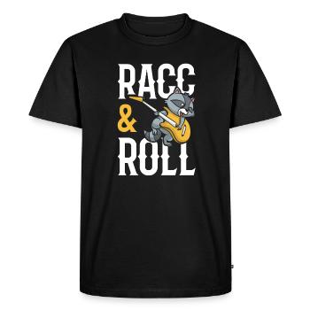 Racc & Roll pour tous les fans de ratons laveurs - T-shirt Premium bio Homme - noir - Devant - Nico (187cm)