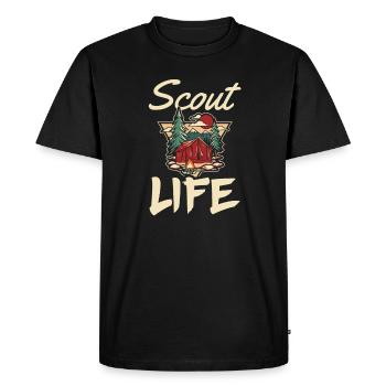 Scout Life for all Scouting Adventure fans - Men's Premium Organic T-Shirt - black - Front - Nico (187cm)