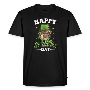 Bonne Saint-Patrick pour la Saint-Patrick - T-shirt Premium bio Homme - noir - Devant - Nico (187cm)