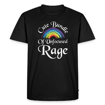 Joli paquet de rage non focalisée - T-shirt Premium bio Homme - noir - Devant - Nico (187cm)