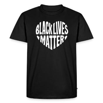 La vie des Noirs compte - T-shirt Premium bio Homme - noir - Devant - Nico (187cm)