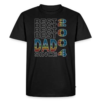 Best dad in the world since 2004 Father's Day birthday - Men's Premium Organic T-Shirt - black - Front - Nico (187cm)