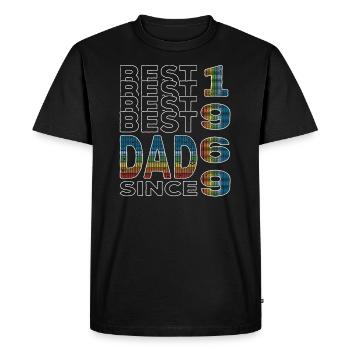 Meilleur papa du monde depuis 1969 Fête des pères Anniversaire - T-shirt Premium bio Homme - noir - Devant - Nico (187cm)