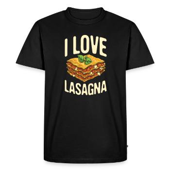 I love lasagna for all Italians - Men's Premium Organic T-Shirt - black - Front - Nico (187cm)