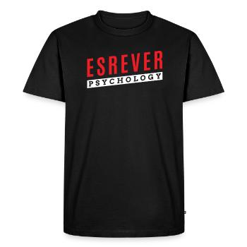 Esrever Psychologie pour les psychologues - T-shirt Premium bio Homme - noir - Devant - Nico (187cm)