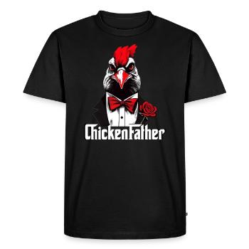 Chicken Father Mafia, Clucky Capo - T-shirt Premium bio Homme - noir - Devant - Nico (187cm)