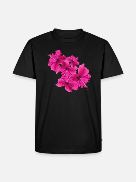 hibiskus,blume,lotus,blüte,floral - Männer Premium Bio T-Shirt - Schwarz