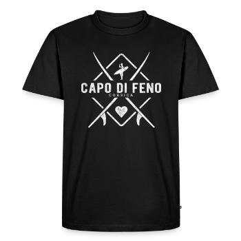 Capo di feno Corse surf tee capo di feno - T-shirt Premium bio Homme - noir - Devant - Nico (187cm)