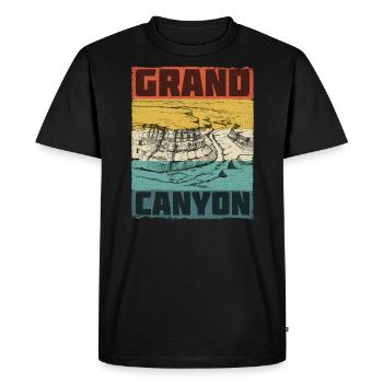 Parc national du Grand Canyon Marchandise Rétro - T-shirt Premium bio Homme - noir - Devant - Nico (187cm)