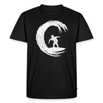 Vêtements de surf Wave Surf Accessoires pour hommes - T-shirt Premium bio Homme - noir - Devant - Nico (187cm)