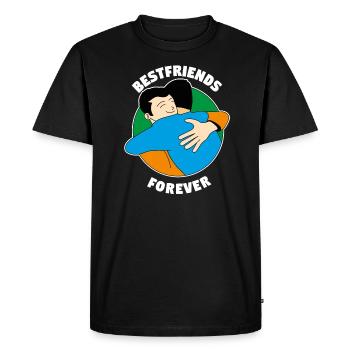 Best Friends Best Buds Best Friend - Men's Premium Organic T-Shirt - black - Front - Nico (187cm)