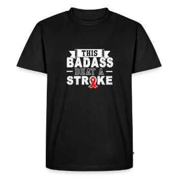 Ce babass a un coup pour tout le monde - T-shirt Premium bio Homme - noir - Devant - Nico (187cm)
