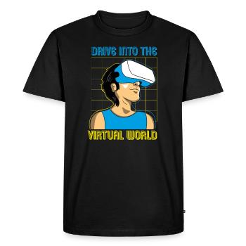 VR Glasses Virtual Reality Gaming - Men's Premium Organic T-Shirt - black - Front - Nico (187cm)