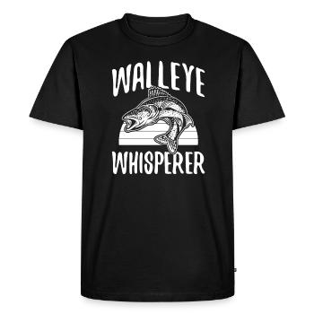 Walleye Whisperer for all fishing fans - Men's Premium Organic T-Shirt - black - Front - Nico (187cm)
