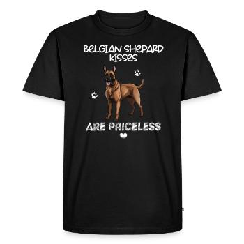 Les baisers de berger belge n’ont pas de prix Malli Mali - T-shirt Premium bio Homme - noir - Devant - Nico (187cm)