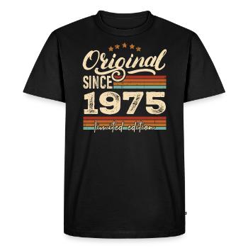 Original 1975 Vintage - Cadeau D’anniversaire 1975 - T-shirt Premium bio Homme - noir - Devant - Nico (187cm)