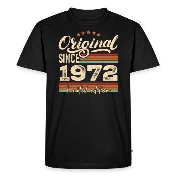 Original 1972 Vintage - Cadeau D’anniversaire 1972 - T-shirt Premium bio Homme - noir - Devant - Nico (187cm)