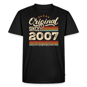 Original 2007 Vintage - Cadeau D’anniversaire 2007 - T-shirt Premium bio Homme - noir - Devant - Nico (187cm)